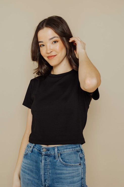 Jill-Crop Rib Tee